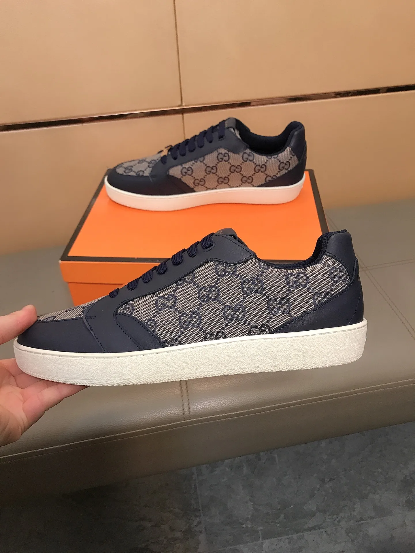 Men's Men's Shoes 230 ⌚️⌚️[GUCCI] Gucci men's casual shoes are absolutely popular 🔥The ultimate matching item for trendy men! Irresistible charm of super texture, the main recommendation, the upper is made of high-quality cowhide with printed fabrics, sheepskin feet, wear-resistant rubber sole, noble and elegant! Extremely comfortable🎁🎁You can be as handsome as you want💪 Size: 38-44!